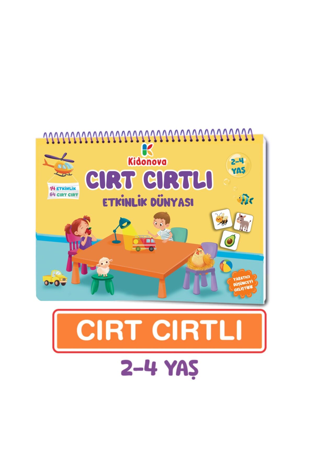 Kidonova Cırt Cırtlı Etkinlik Kitabım 2-4 Yaş, Montessori Ile Uyumlu, Okul Öncesi Eğitim