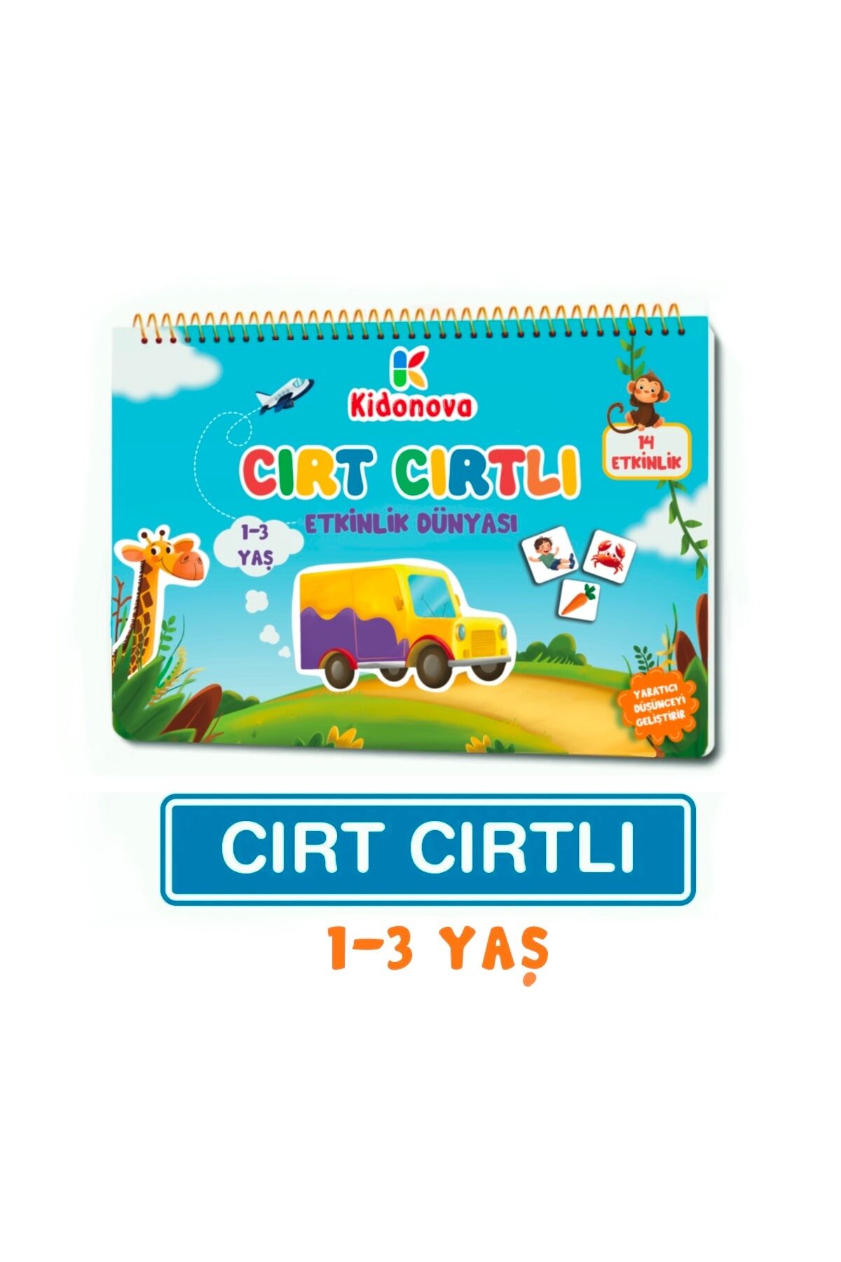 Kidonova: Cırt Cırtlı Etkinlik Kitabım 1-3 Yaş - Montessori Ile Uyumlu, Okul Öncesi Eğitim