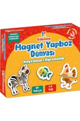 Kidonova Magnet Puzzle Dünyası - Hayvanları Öğrenelim