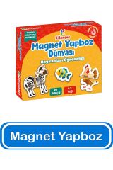 Kidonova: Magnet Puzzle Seti - Sevimli Hayvanlar + Taşıtları Tanıyalım Manyetik Çift Puzzle