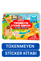 Tükenmeyen Sticker Kitabım: Sevimli Yüzler (120+ Tekrar Kullanılabilir Sticker)