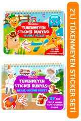 Tükenmeyen Sticker Kitabım İkili Set – (240+ Tekrar Kullanılabilir Sticker)