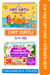 Cırt Cırtlı Etkinlik(2-4 Yaş) ve Tükenmeyen Sticker Kitabı(Hayal Gücünü Keşfet) Seti
